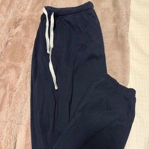 navy blue garage sweatpants
